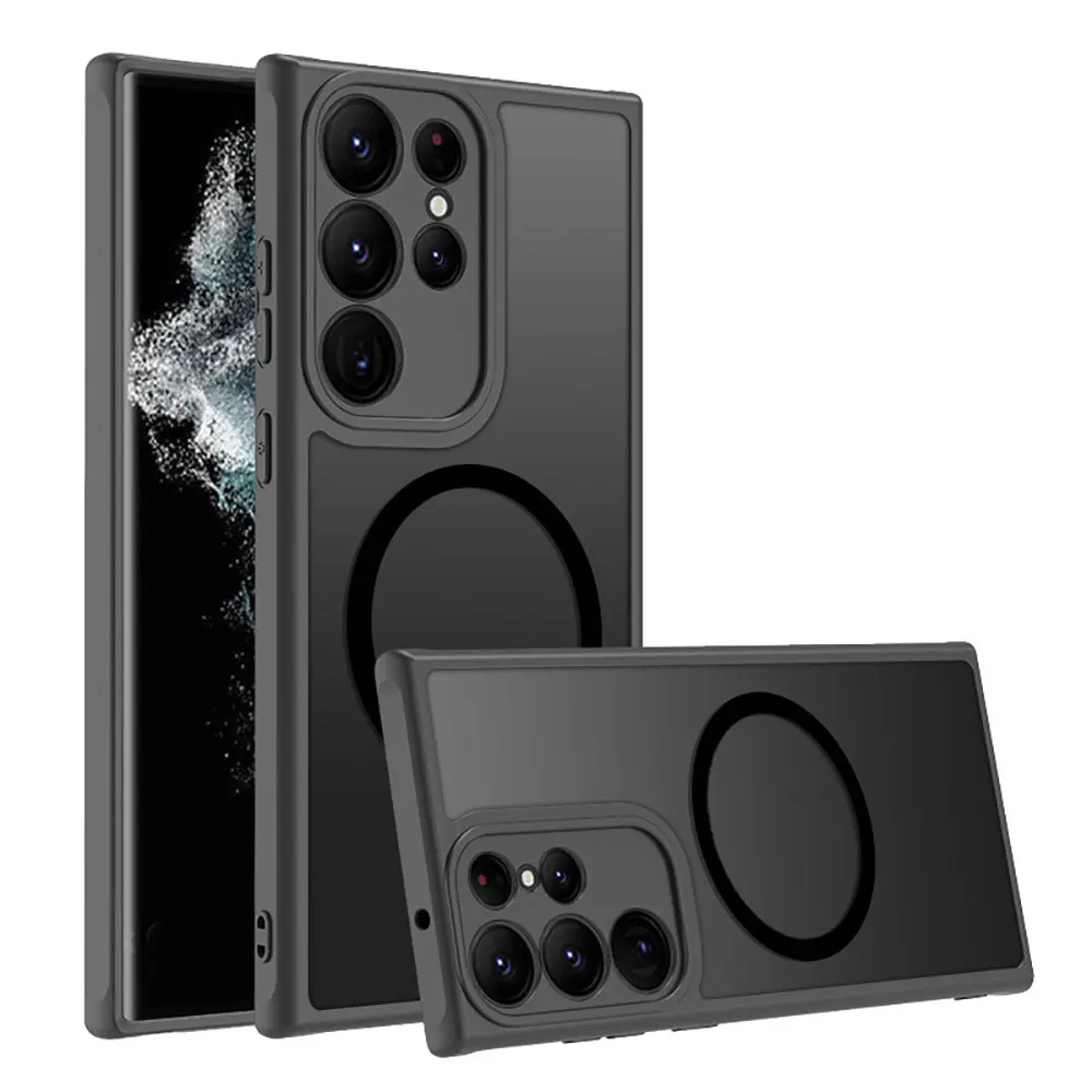 product for samsung s25 ultra matte magnetic phone case slim tpupc hard shell shockproof back cover oem odm laudtec-9