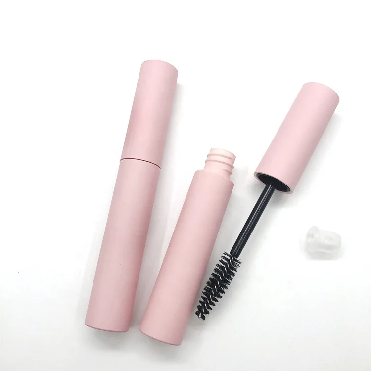 10ML empty round pink cute mascara eyeliner lip gloss tubes with brush makeup liquid packaging conta