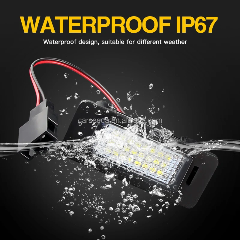 PCS License Plate Light Led Number Plate Holder Lamp No Error for Audi A1 A4 B8 A5 S5 A6 S6 A7 Q5 TT TTS 2D For VW Golf Jetta