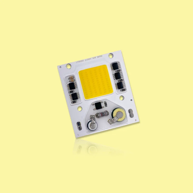 LED COB 50W BLANC FROID 4000 Lumens 220V Smart IC Driver Direct Power Chip 