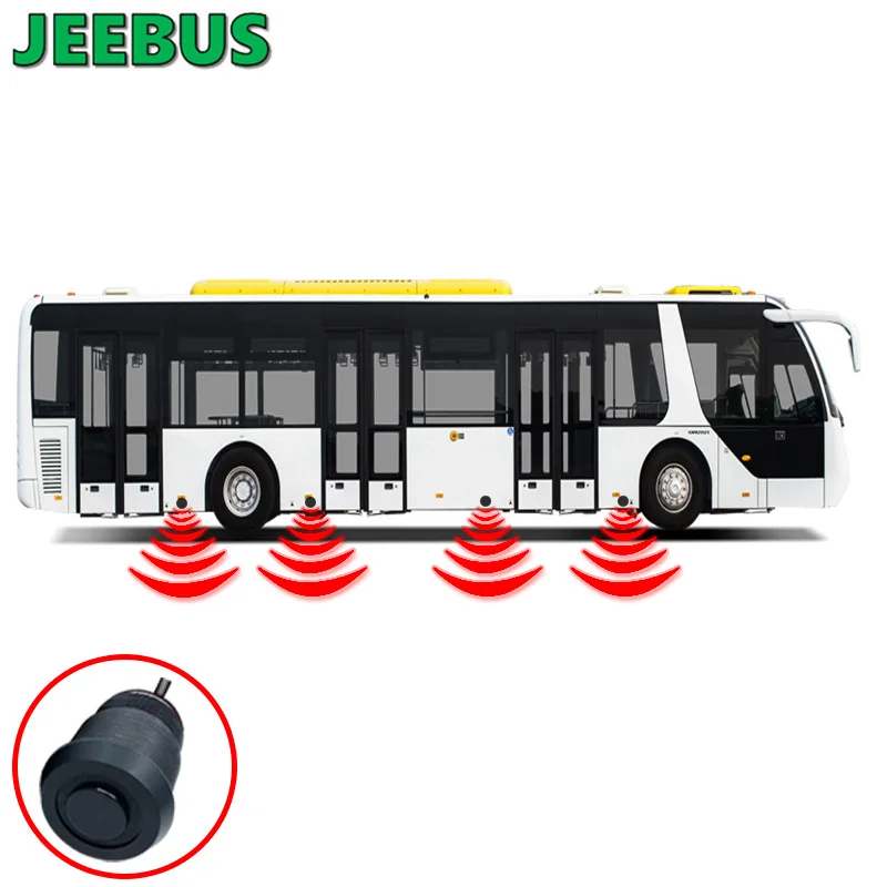7" Monitor with Reverse Camera  with Ultrasonic Radar Sensor Monitoring 16pcs Sensors for Airport Express Bus