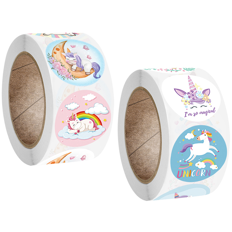 8 видов конструкций самоклеящиеся Оптовая Продажа Аниме наклейки с персонажами из мультфильмов для детей награда анимационные наклейка рулона этикеток