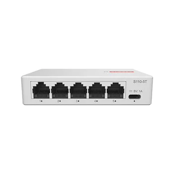 Small and delicate S110-5T 5 gigabit electrical port Ethernet Unmanaged 10 Gbps switch for buildings