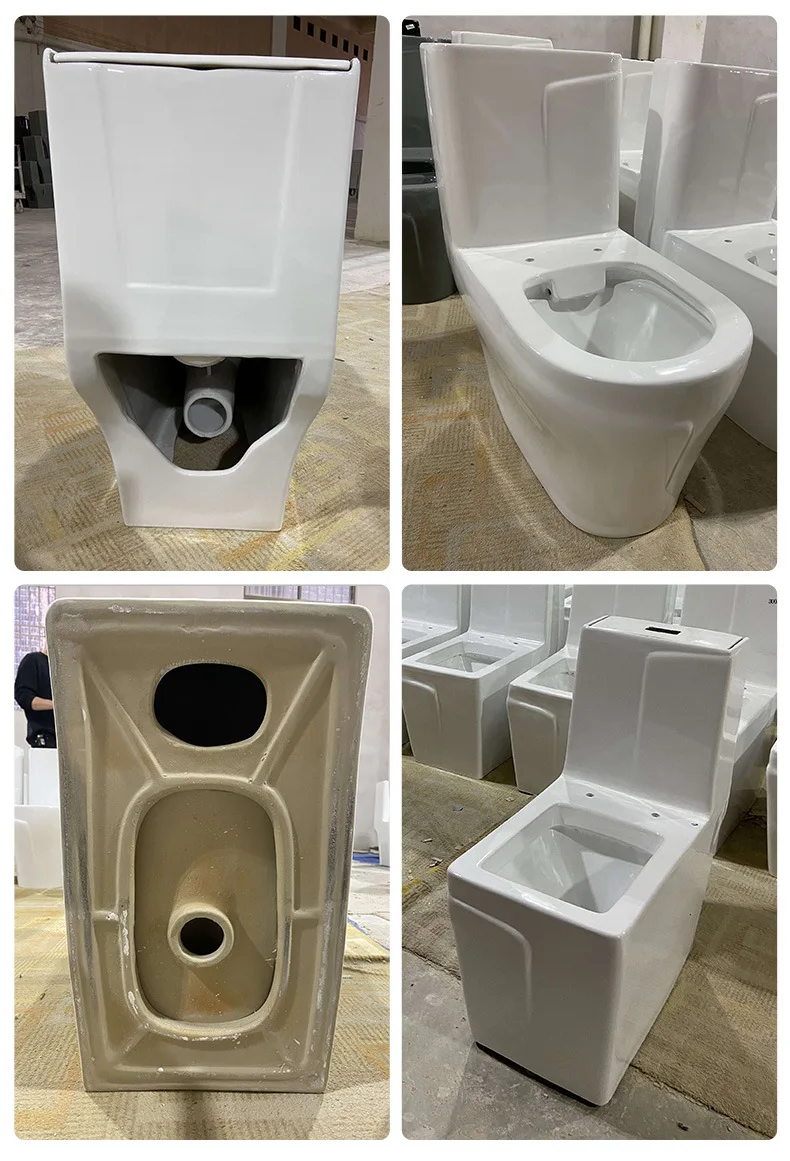 Wholesale luxury porcelain black and gold color s trap bathroom ceramic sanitary ware wc square one piece toilet bowl manufacture