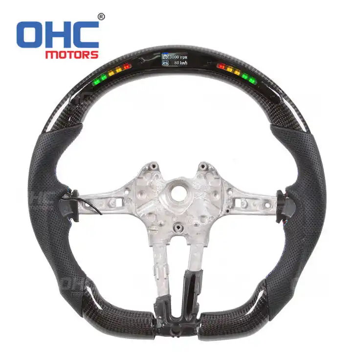 Volant Sport LED Fibre De Carbone Pour BMW M Sport/M Performance (M5 F10, M6, M8, Série 5, 6, 7) - 12