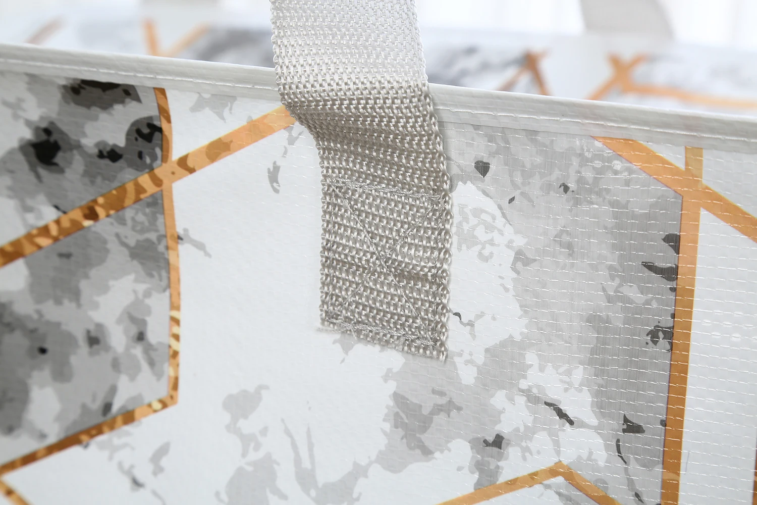 Custom Full Color Printing Large Moving Storage Packaging Bag PP Woven Shopping Grocery Gift Bag with Zipper