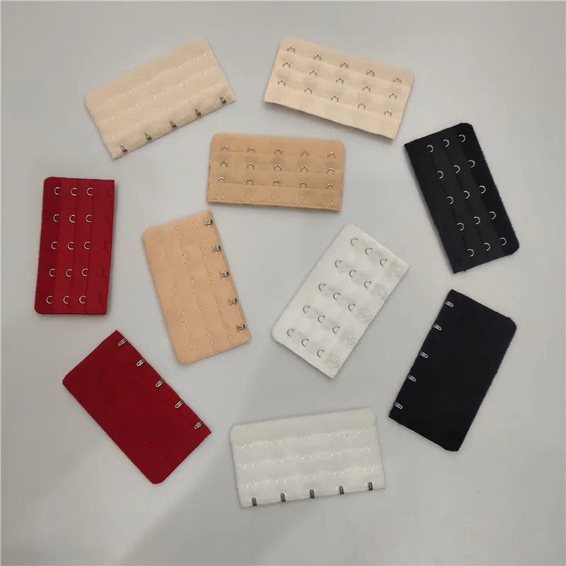 3 Rows with 5 Hooks Bra Hook and Eye Tape Closures Nylon Bra Extension Strap Bra Making Accessories
