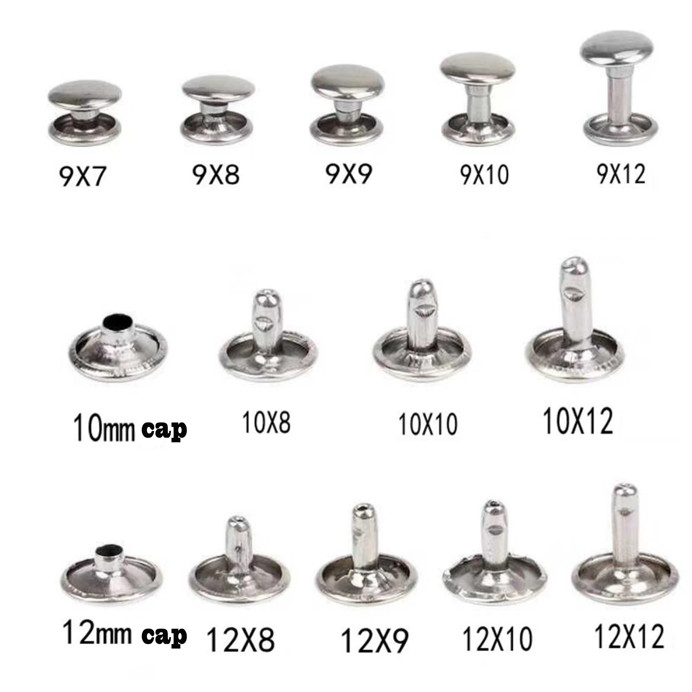 8MM double  rivets High quality  single or double rivets leather decorative rivet