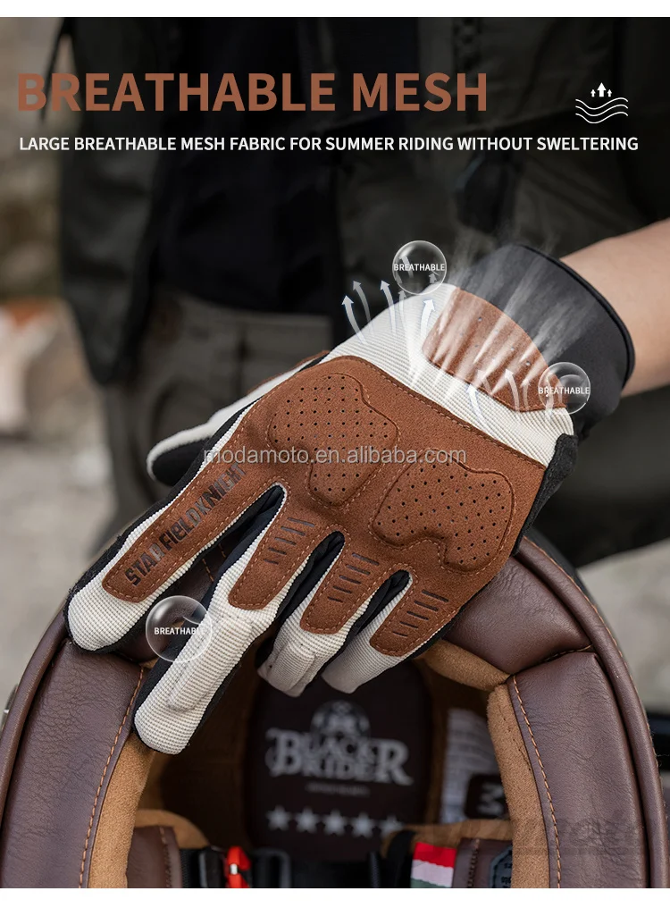 QUENLOOP Motorcycle Cycling Gloves - Touchscreen Fingers, Gel Padding For Motocross & Mountain Biking