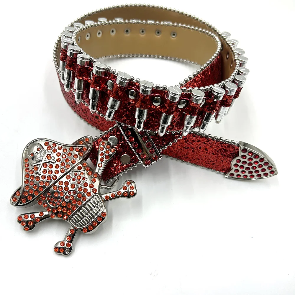 Luxury Western Belt - Full Diamond-Studded Metal Design display picture 2