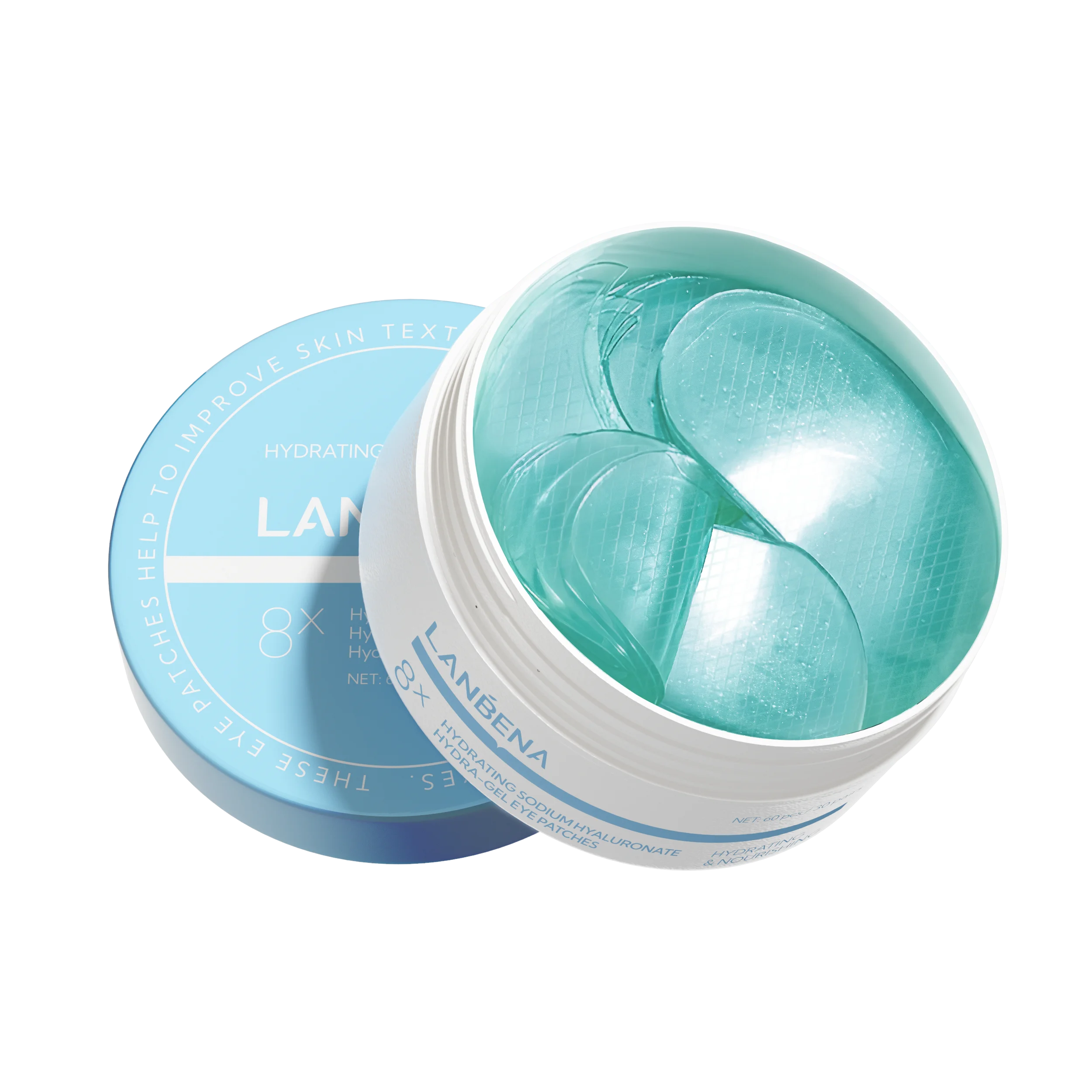 LANBENA Eye Masks for Dark Circle Collagen Eye Patches 60pcs OEM Private Label for Women