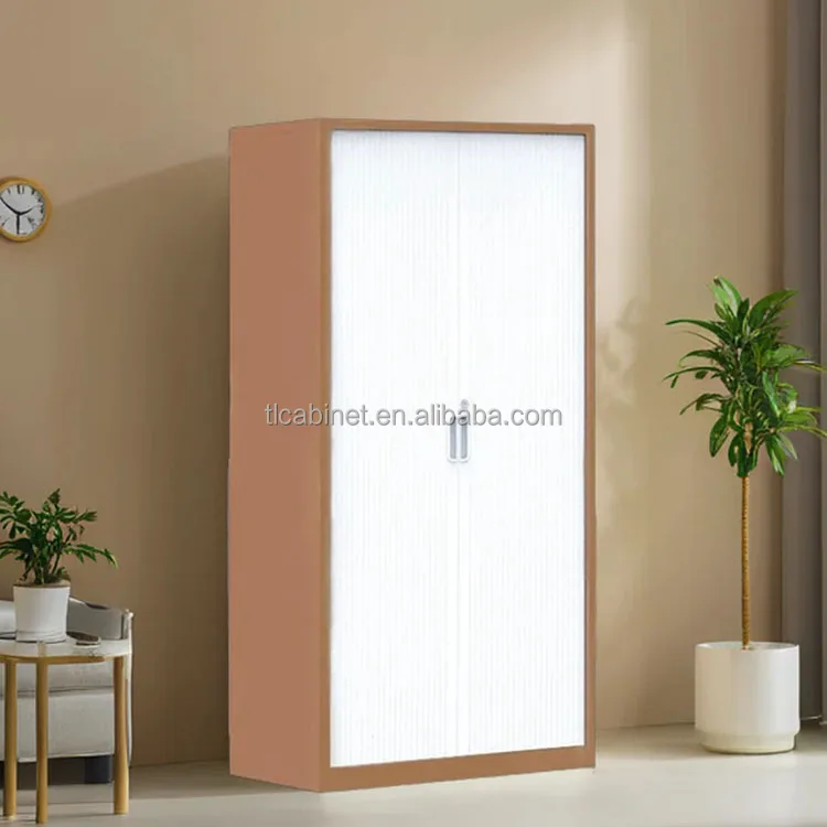 Tambour Door Cabinet with Lock File Cabinet Thickened Tambour Door Locker