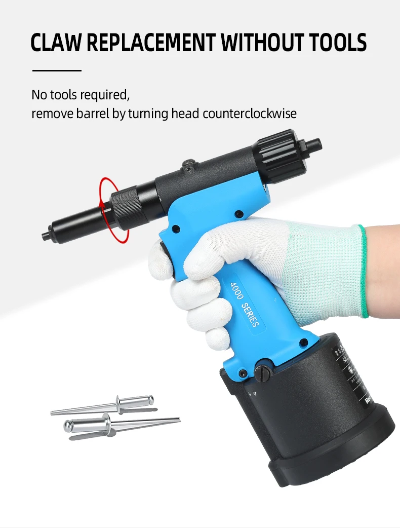 RL-4000s Air Rivet Gun Convenient Efficient 2.4-4.0mm Riveting Tool ...
