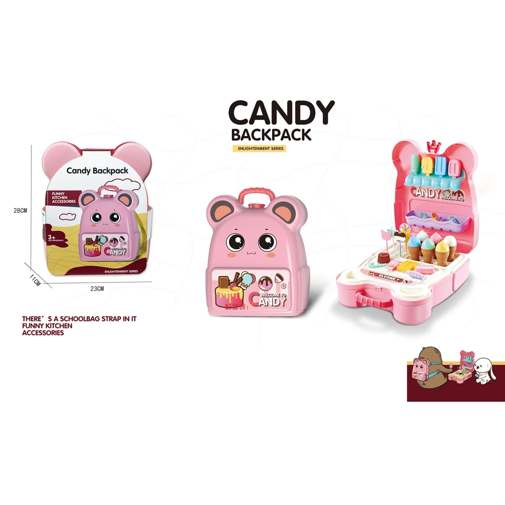 Хит продаж, детский деревянный кухонный рюкзак с подсветкой для девочек