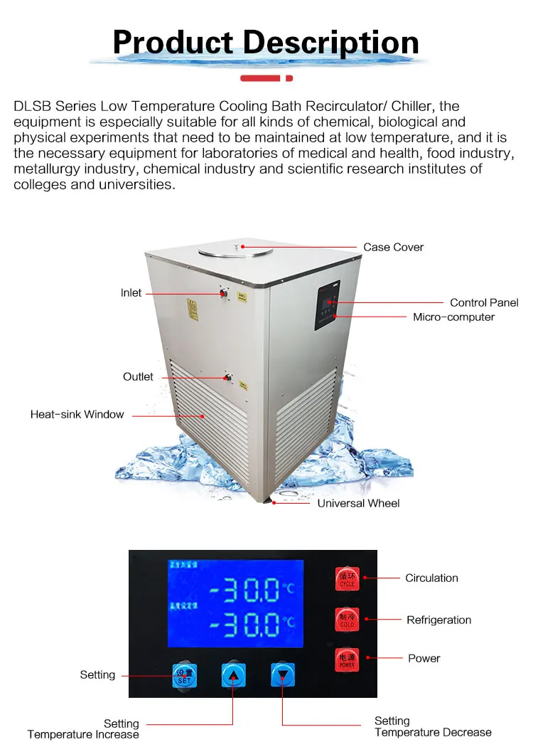 Lab Circulation Machine Water Bath Chiller Recirculating Cooling ...