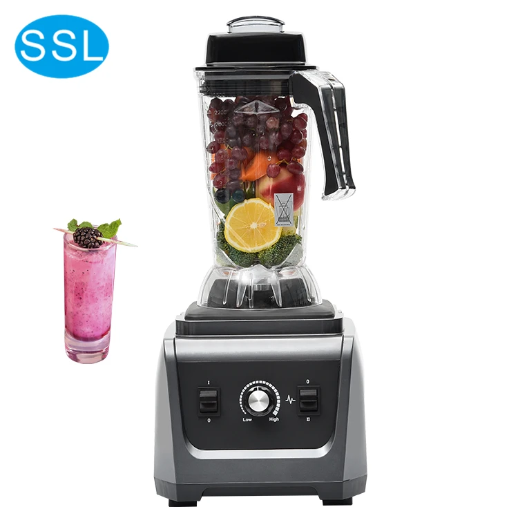 High Quality Commercial Machine Processor Stainless Steel 2 Litre Fruit Mixer/Blender/Industrial/Crusher Food Blender
