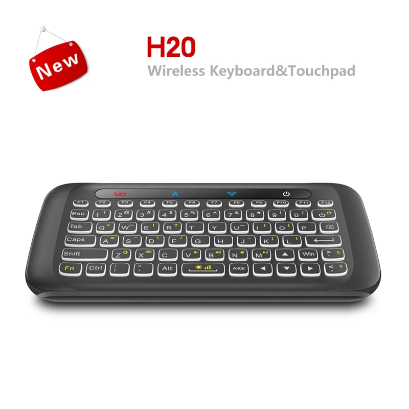 H20 2,4g RF мини-клавиатура сенсорная беспроводная клавиатура с сенсорной панелью RBG клавиатура с подсветкой
