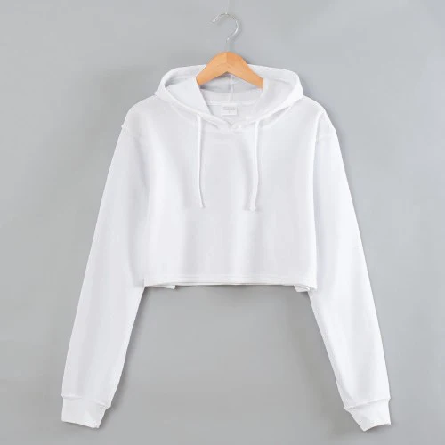 Blank crop top hoodie wholesale online