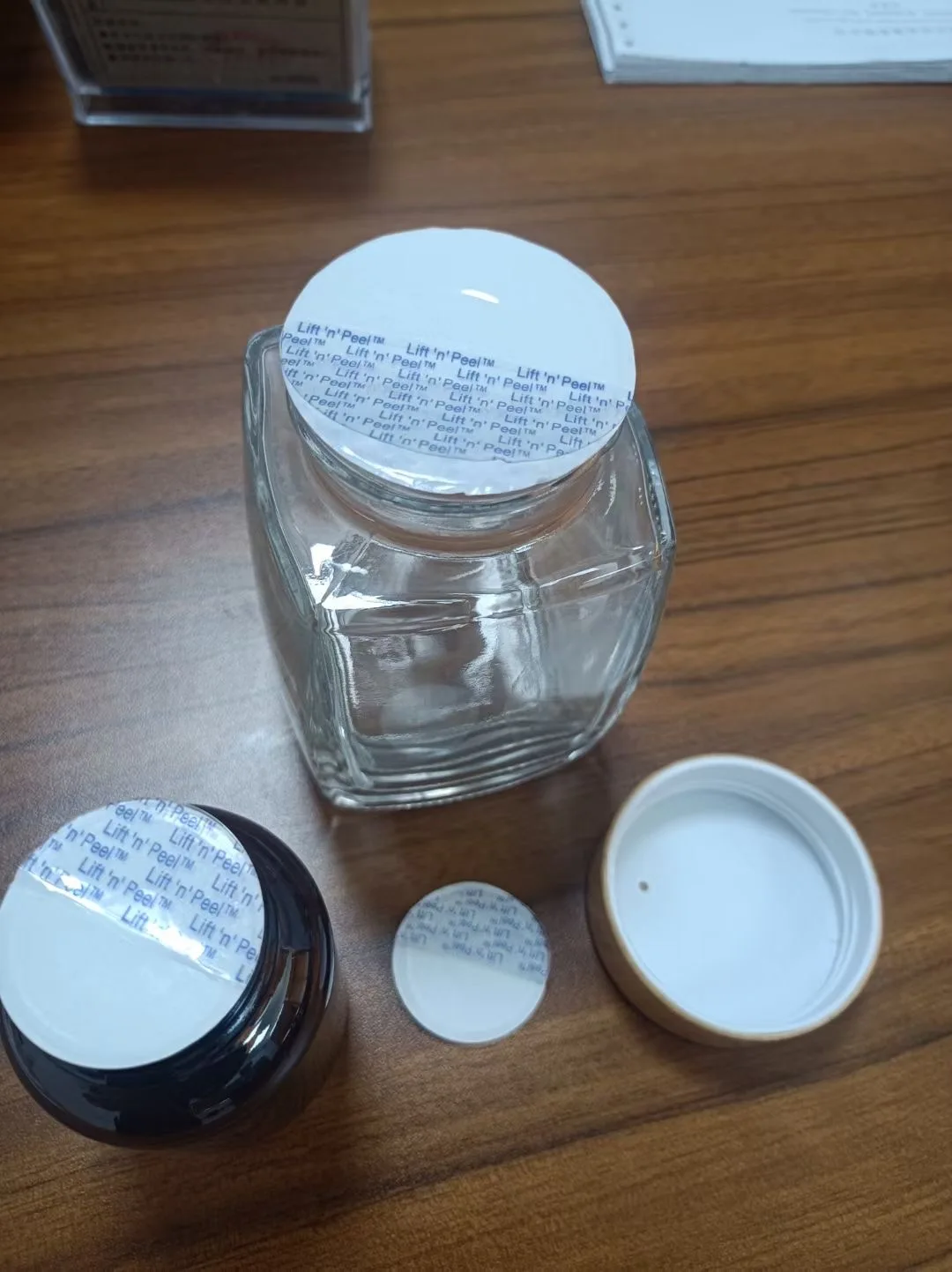 Lift N Peel Glass Jars With Lids Induction Sealing Liner - Buy Lift N ...