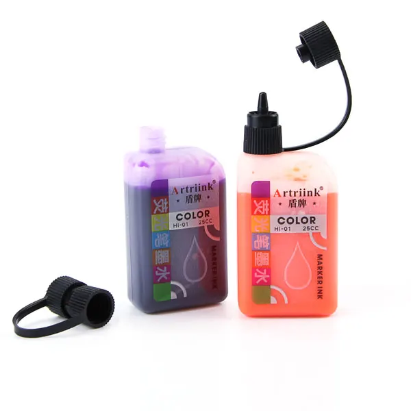 Wholesale Customizable Flat Tip Highlighter Ink Refill Eco-Friendly and Quick Drying Non-Toxic for Highlighters Set Packaging