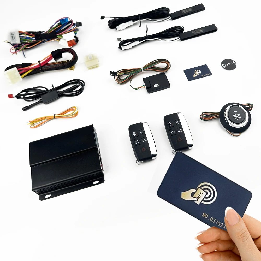 Auto Electronics PKE Passive Keyless Entry Car DC12V Car Alarm Remote Start System Universal