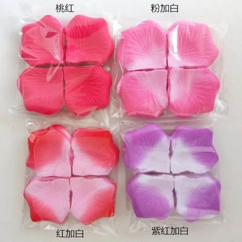 Colorful Rose Petals Silk Flower Petals For Valentine Day Decoration