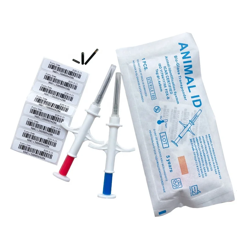 ICAR FDX-B ISO 11784/85 ID Injeksi Pet Microchip Injeksi RFID Chip  Id untuk Sapi, Sapi, Kuda, Para Perros, Maskot