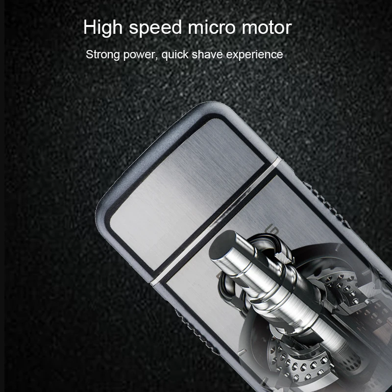 DALING Electric Reciprocating Shavers Unique Double Head Design Low Noise Rechargeable Waterproof Shaver Wireless USB