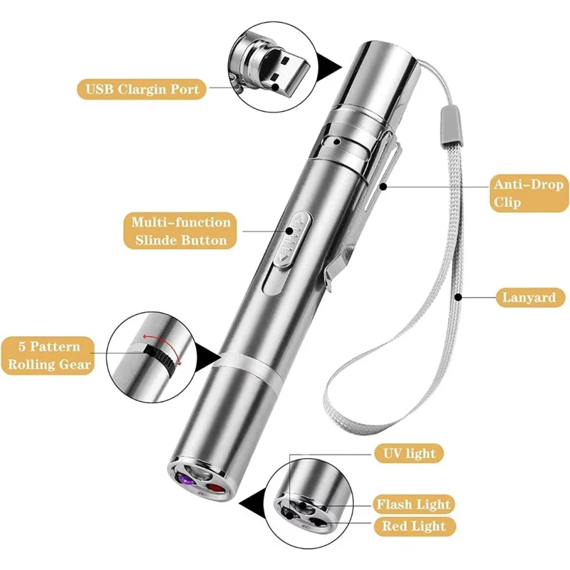 product-750-750 best selling usb recharge 7 adjustable patterns laser cat toy tease stick training chaser interactive cat laser toy