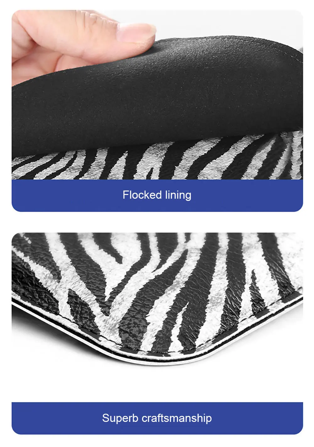 Leather Bag Laptop Mouse Pad 4 In 1 Zebra-Stripe Travel Shoulder Backpack Office Computer Luxury Bags Covers Dnb23 Laudtec details