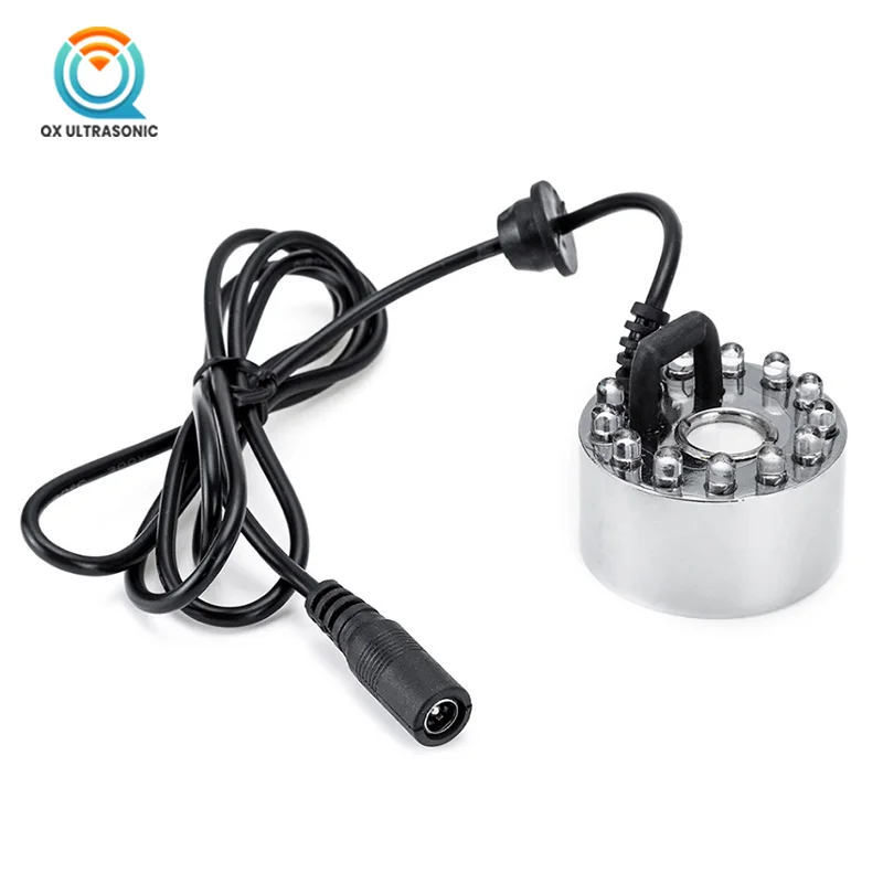 350ml Per Hour Ultrasonic Atomizing Piezoelectric Transducer with 12pcs LED