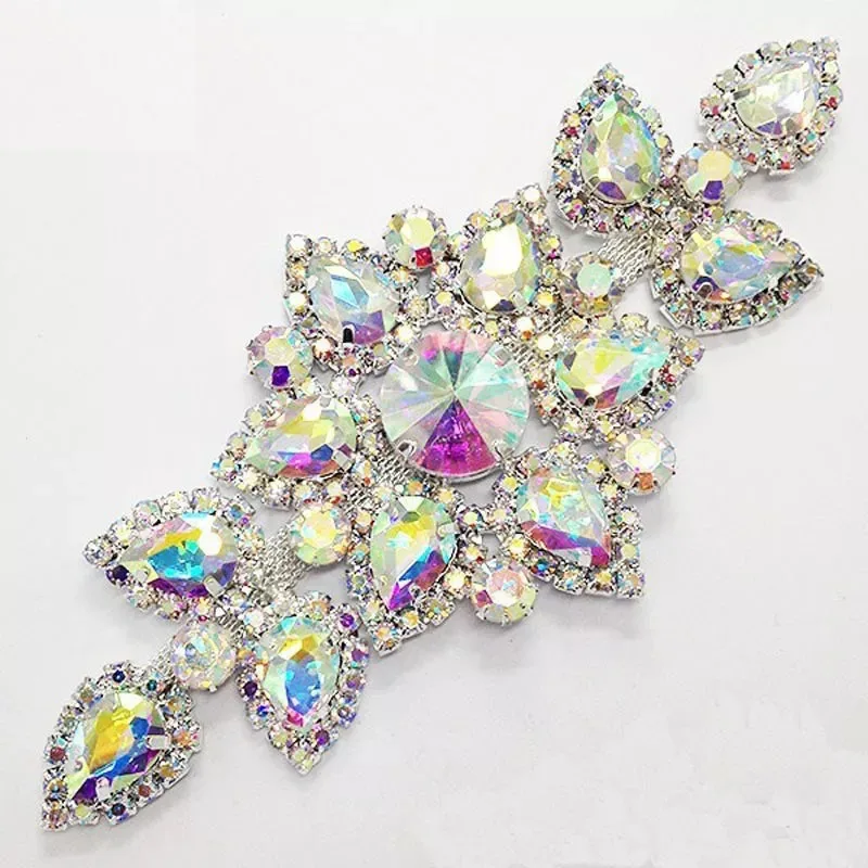 Оптовый горный хрусталь с аппликационной вышивкой жемчугом пояс украшением в виде кристаллов Свадебные украшения Аппликации