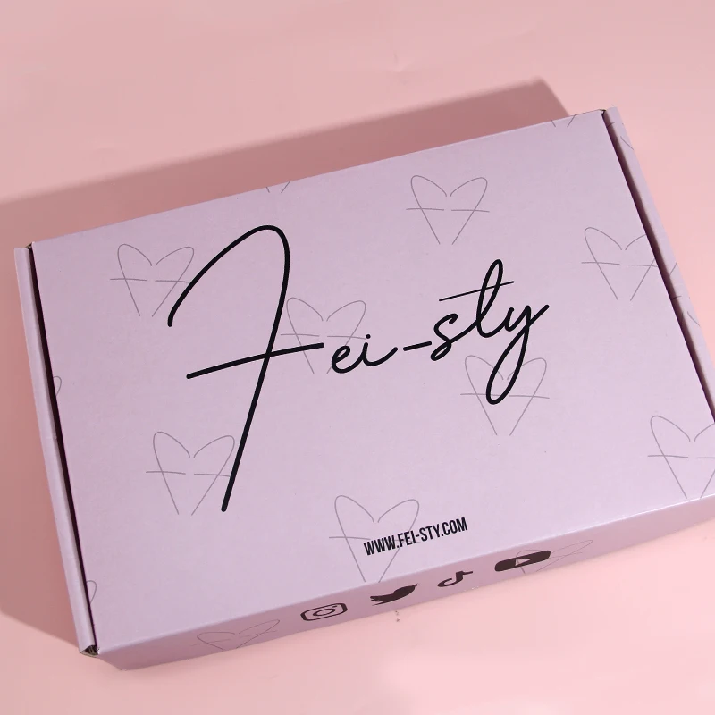 Обычная упаковка почтовых ящиков (бумажная карта + упаковочная бумага + небольшая наклейка), Упаковочная бумажная коробка для отправки логотипа на заказ