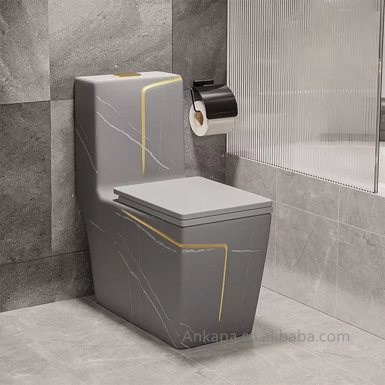 Modern Sanitary Ware Ceramic One Piece Wc Bathroom Marble Toilet Siphon ...