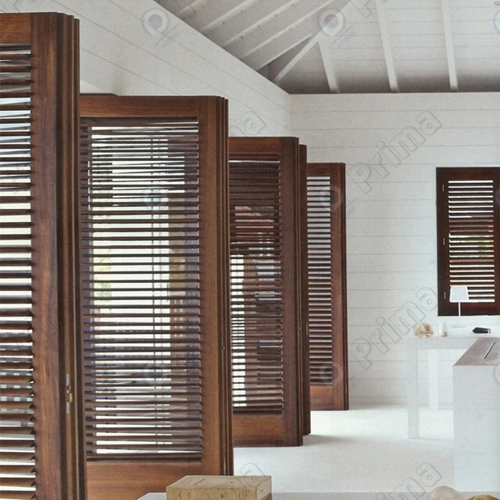 Finished Solid Wood Interior Movable Louver Doors - Buy Wood Louvered ...