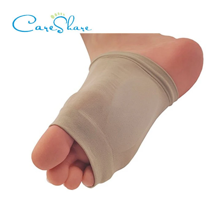 Silicone Elastic Bandage Arch Support Compression Sleeve Flat Feet Plantar Fasciitis Arch Sleeve Sock With Gel Cushions Sebs