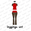 Red Leopard leggings set