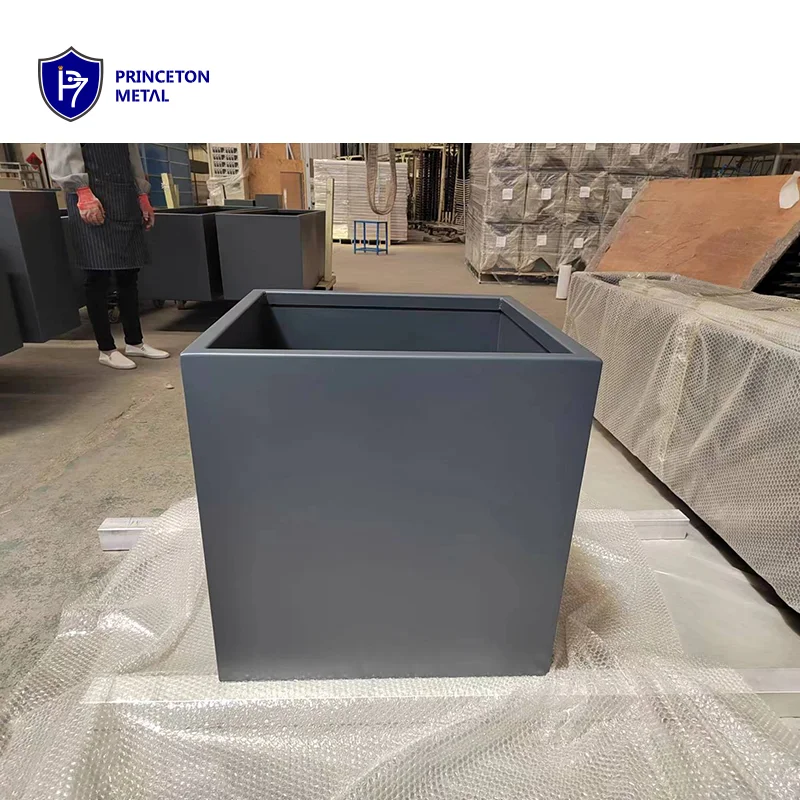 PRINCETON METAL Australia Large Outdoor Tree Planting 2000W*1200D*800H Aluminum Welded Rectangular Planter Boxes
