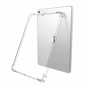50pcs OEM logo Cover for Apple iPad 2 3 4 air 1 2 pro 9.7' 4 corner shockproof soft TPU case Transparent Silicone case