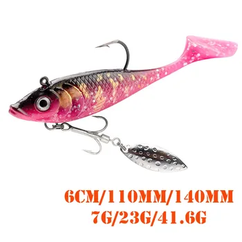 Cheery Soft PVC Salmon with Treble Hooks-Artificial Soft Bionic Bait for Sea Bass Catfish Freshwater/Saltwater Fishing – Soft Lure – view 5
