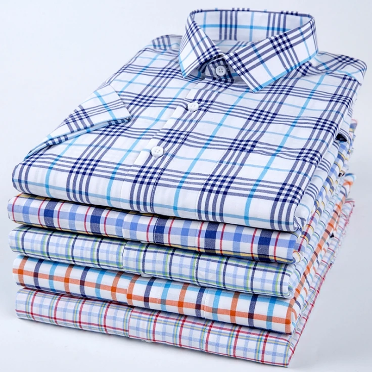 Kemeja Kerja Kasual Pria Baju Berkancing Menurun Kotak Kotak Lengan Pendek Buy Kemeja Kasual Pendek Lengan Kemeja Kemeja Kotak Kotak Product On Alibaba Com