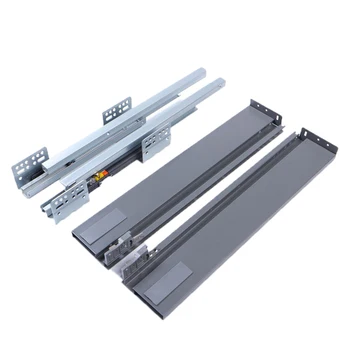 Undermount Soft Close Drawer Slides With Panel Three-dimensional adjustable Full Extension Hidden Bottom Mount Rails