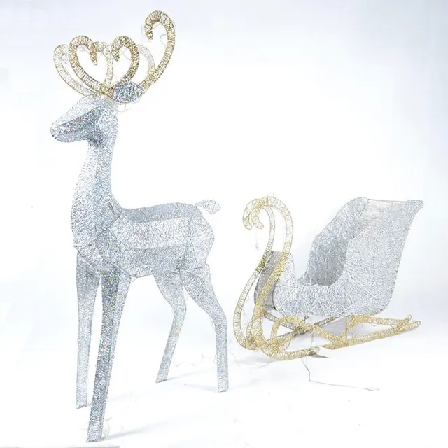 christmas decoration 3d animals led sculpture animals reindeer motif light