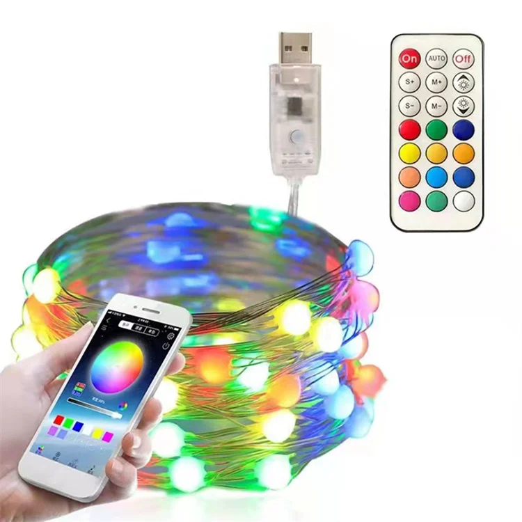 Christmas Led String Light 5v New Product 5m 10m With Tuya Wifi Control 50led 100led Rgbic Dream Color Factory Price Ip65 Music
