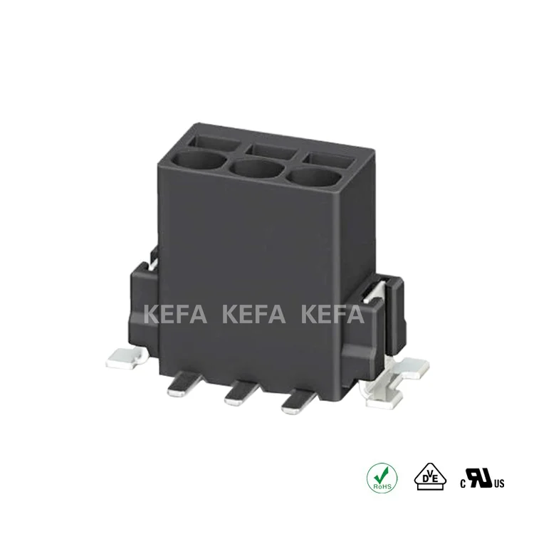 Bloc Téarmainal KEFA KF2025V-2.5, 2.5 mm, 24–20 AWG, 150 V, 6 A, PPA-GF, SMT, meidh na mblocanna téarmainal