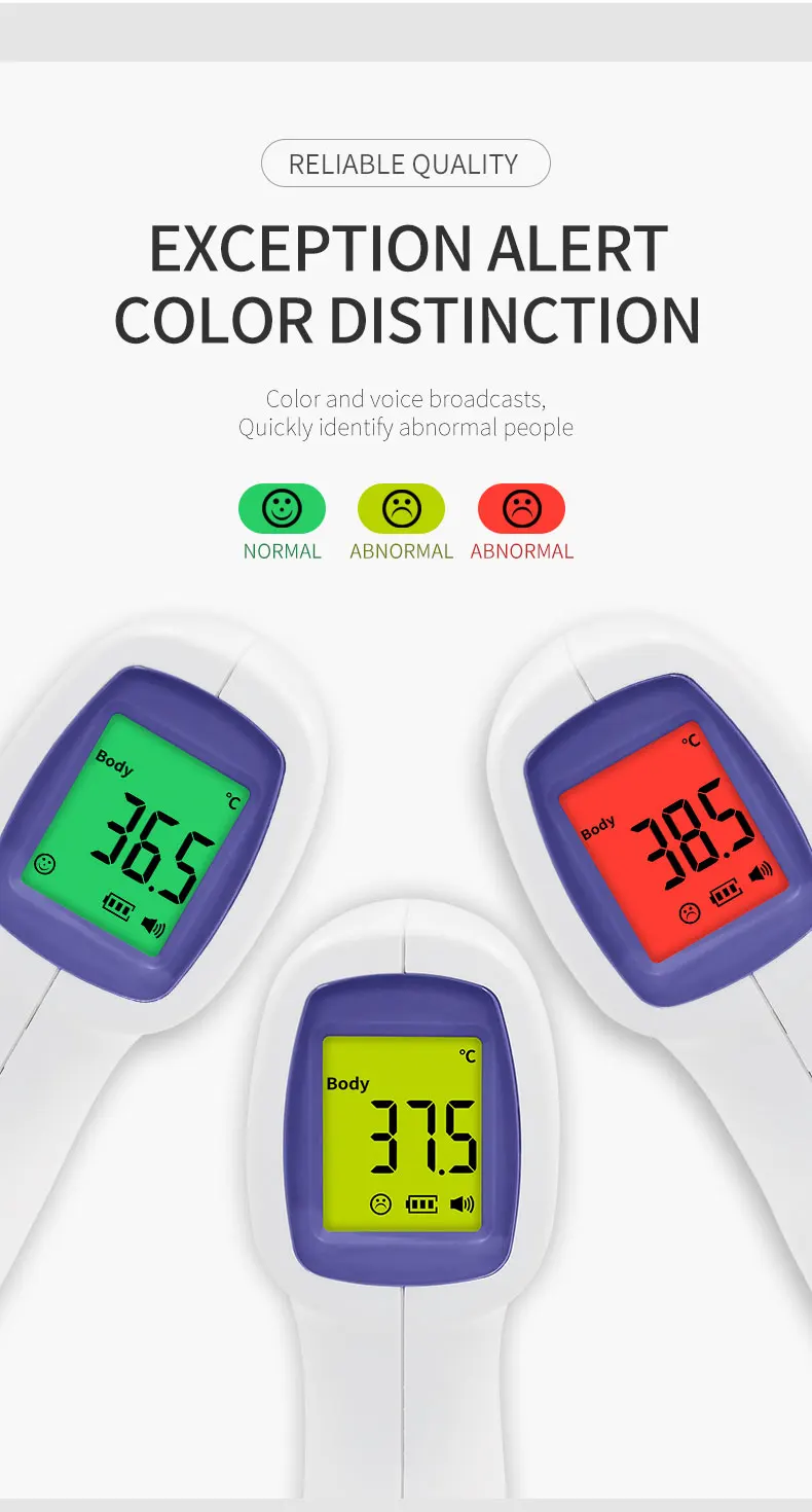 Xiuda Auto-Off Digital Body Infrared Wireless Thermometer Forehead LED Display Temperature Meter Made of Durable Plastic
