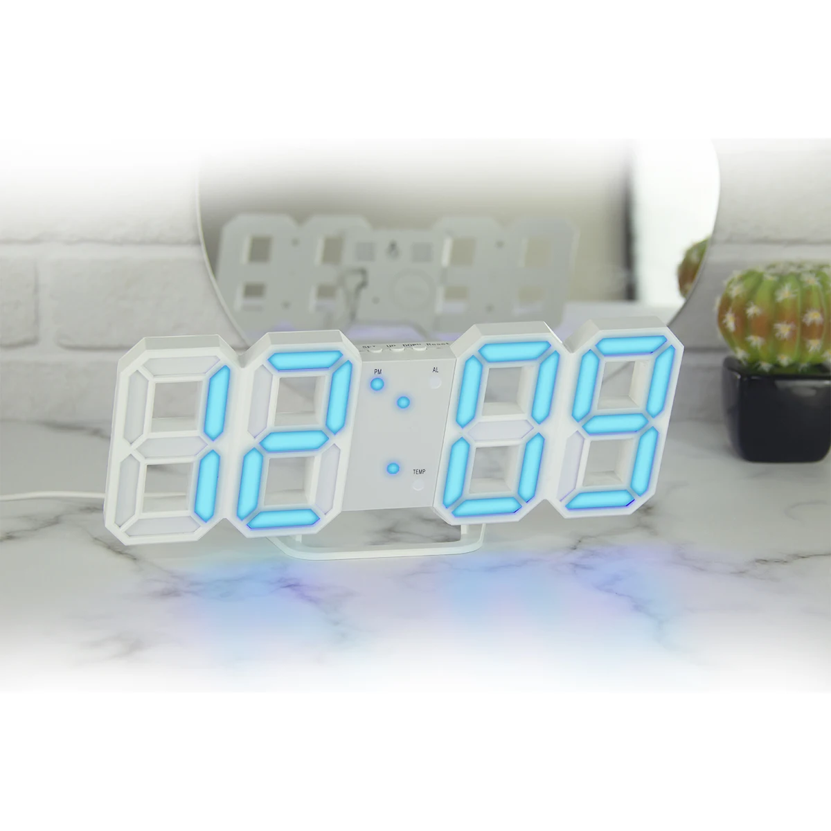 Корейские светящиеся настольные настенные часы EMAF 3D с цифровым таймером, ночник, будильник для склада, офиса, гостиной