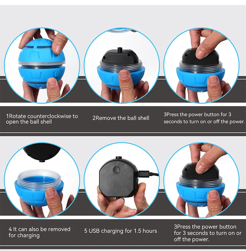 DOUGEZ Pet Electric Toy Ball Bite Resistant Teaser Dog Flash Ball Remote Control Intelligent USB Charging Toy Cat Toy details