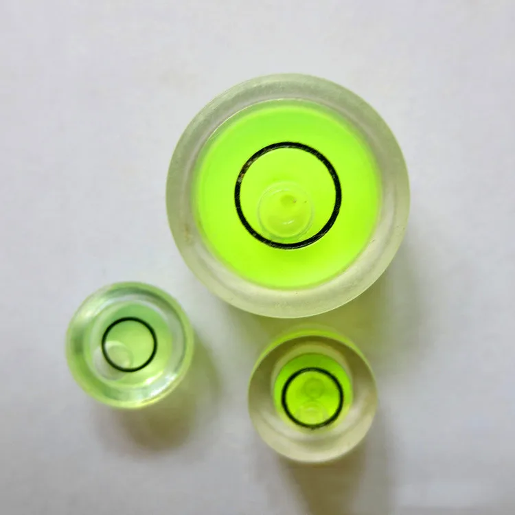 Housing Circular Spirit Level Pmma Cylinder Acrylic Round Plastic Spirit Bubble Level with Different Colors