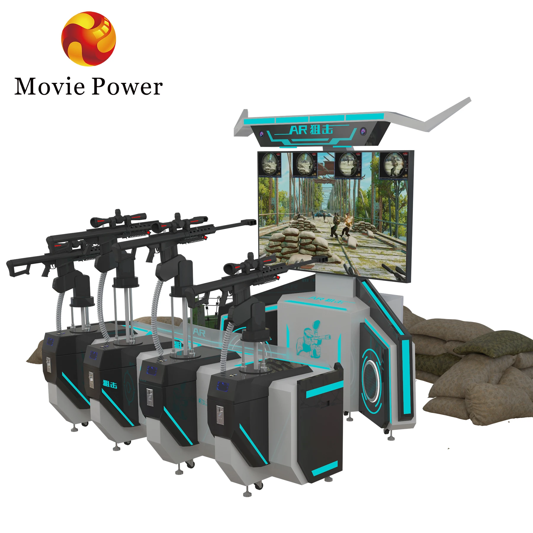 Immersive Virtual Reality Time Crisis Target Arcade Shot Gun Shooting Games Indoor Ar Sniper Shooting Games for Kids Adults